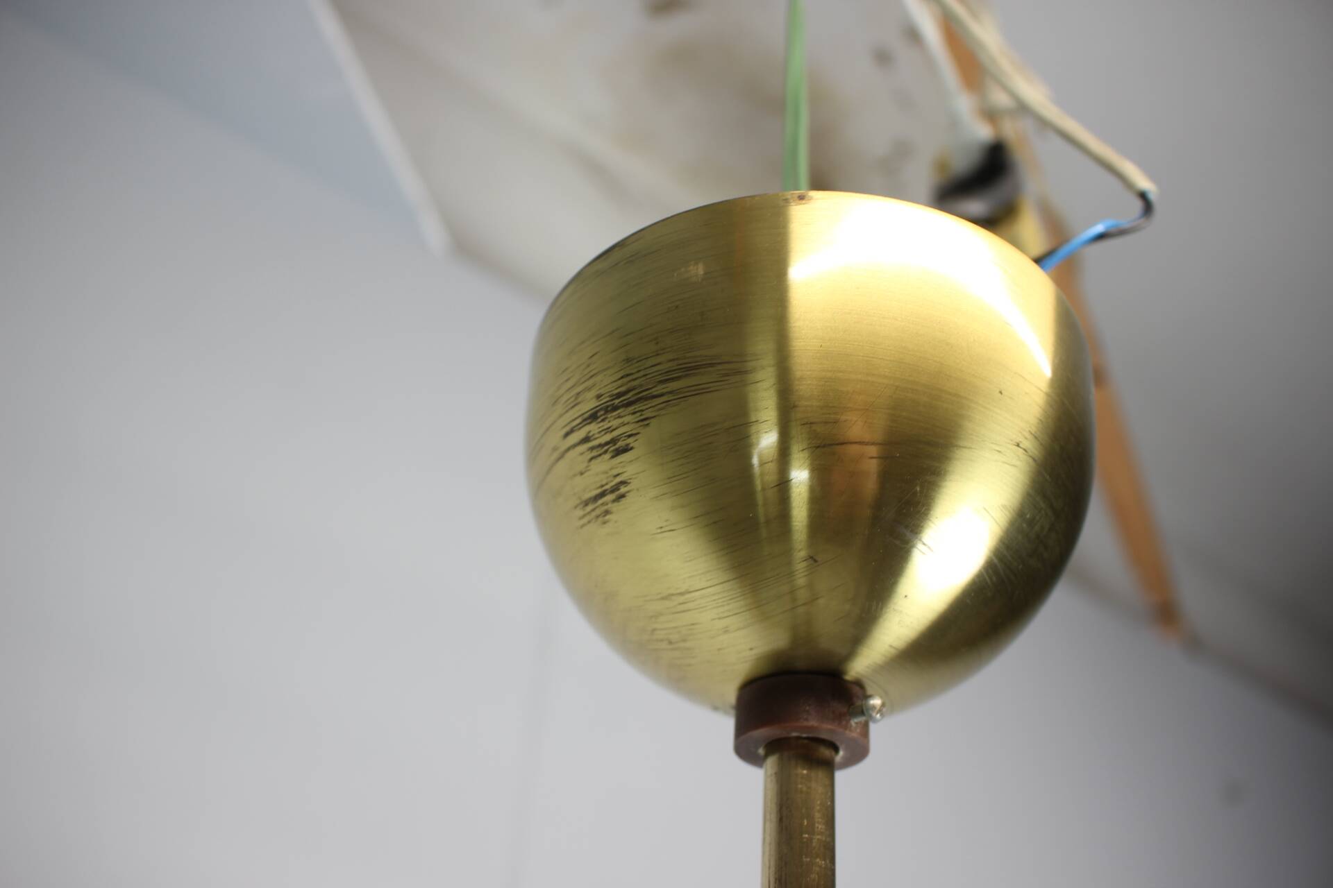 Art Deco UFO chandelier by Josef Hůrka for Napako, 1930s