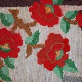 Old American Carpet Hooked handmade 78cm x 138cm 1920s, 1C705