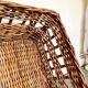 Wicker basket and braided rattan 66 x 47 cm