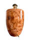 Ceramic lamp with walnut magnifying effect, Italian 1970s inspiration.