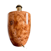 Ceramic lamp with walnut magnifying effect, Italian 1970s inspiration.