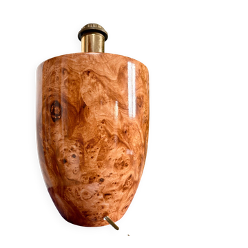 Lampe en céramique effet loupe de noyer inspiration italienne 1970