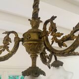 Bronze chandelier 4 tulips