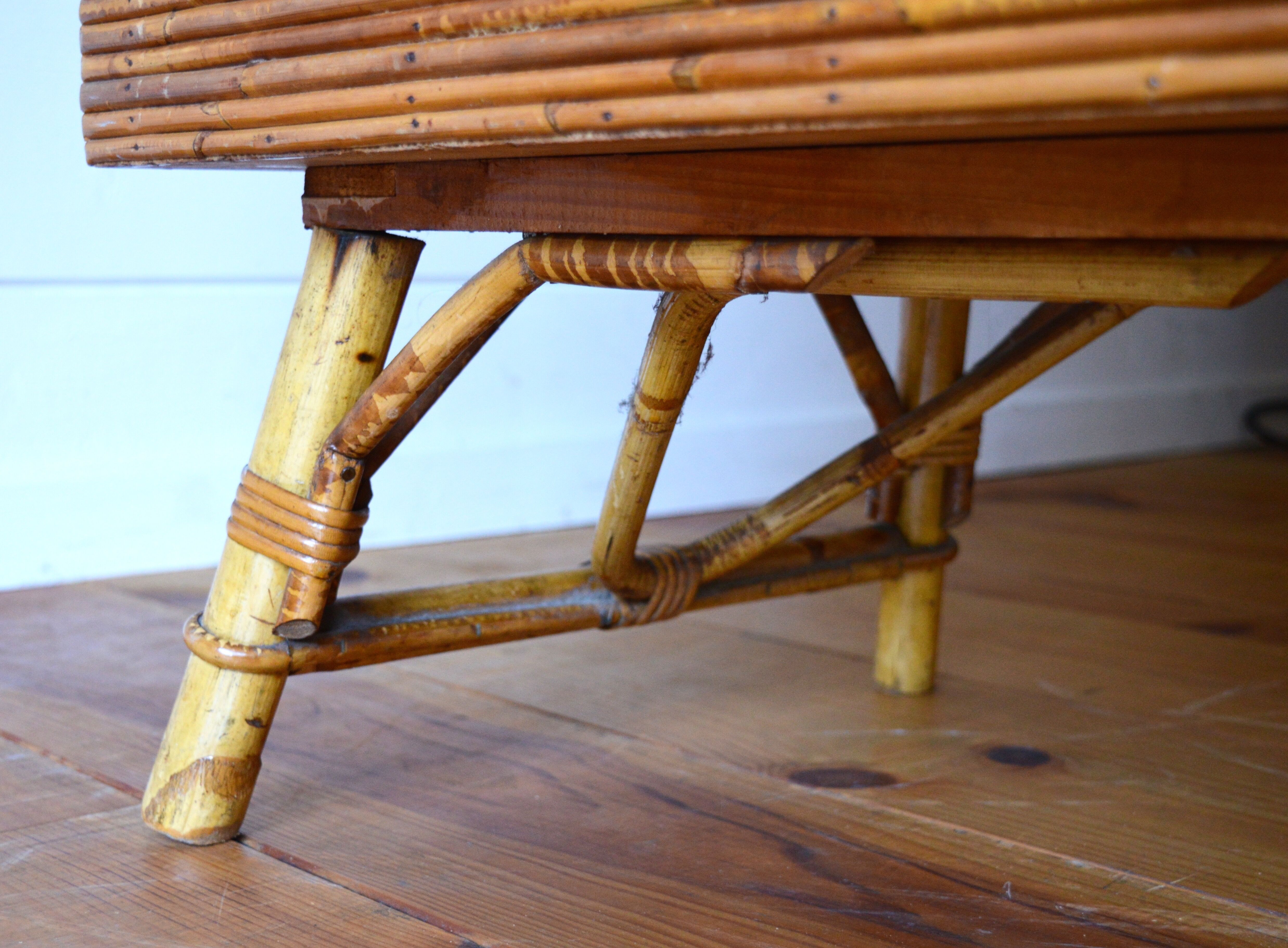 Rattan and bamboo wardrobe