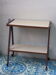 Service rolling feet wood and formica 1950