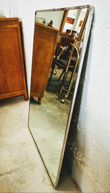 Chrome rectangular mirror 62x92cm