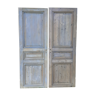 Pairs of Haussmannian doors in patinated aged wood