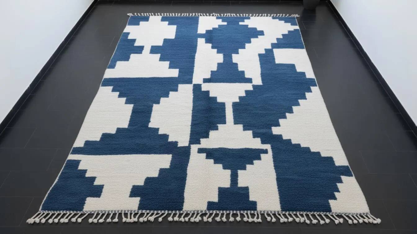 Berber carpet in pure wool 2.5x1.5 m