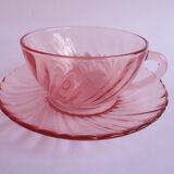 Arcoroc rosaline cups with saucers