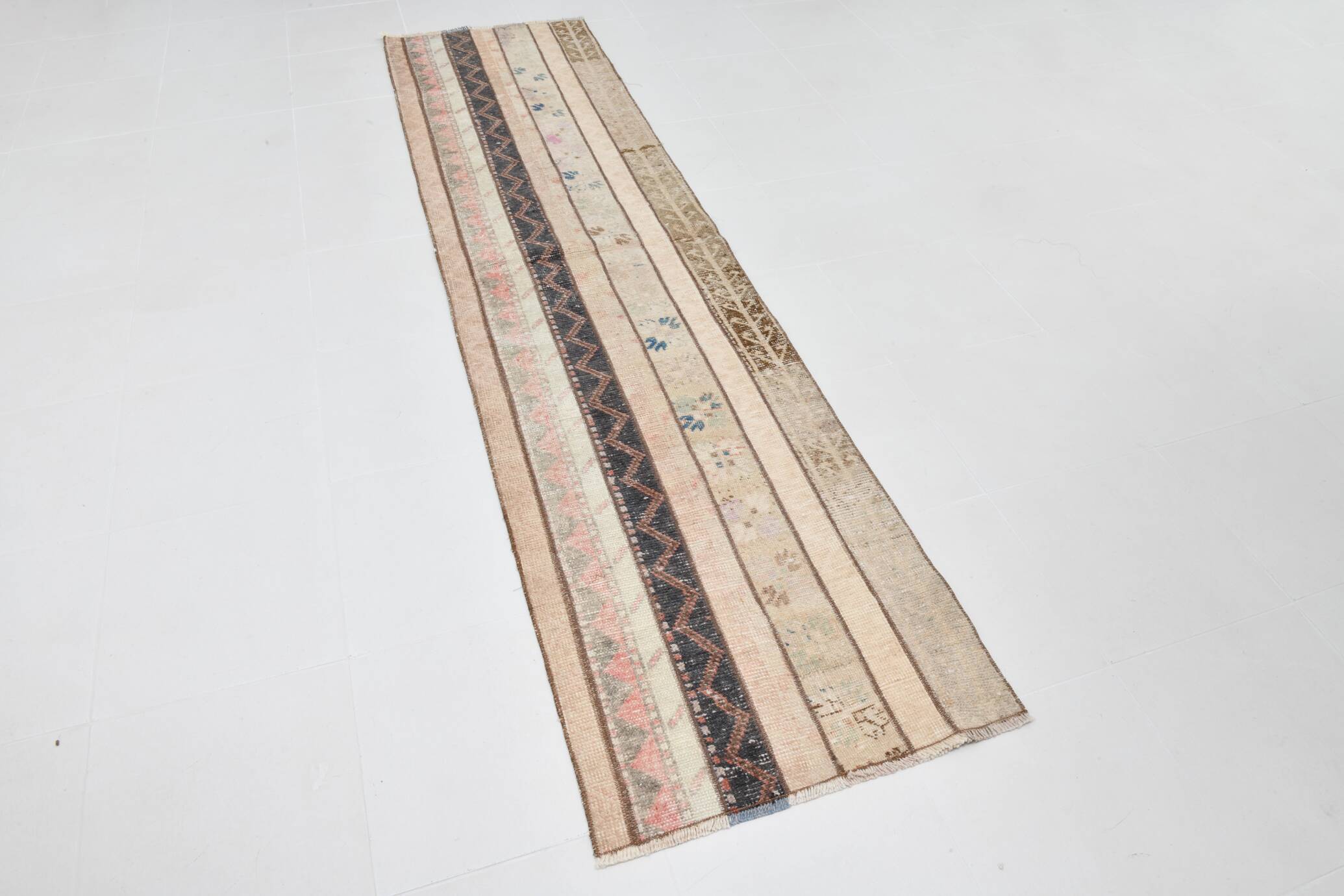 Mid Century Modern Vintage Runner Rug, 71x290Cm