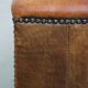 Vintage Sheepskin Leather Ottoman