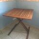 square teak table