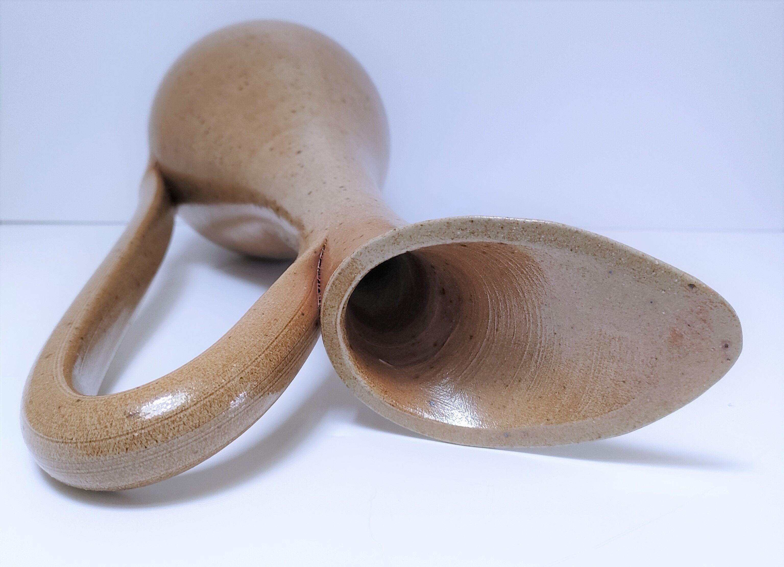 Pitcher sandstone pyrite ochre tone 70s height 40.5 cm