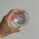 4 verres à eau design en verre épais