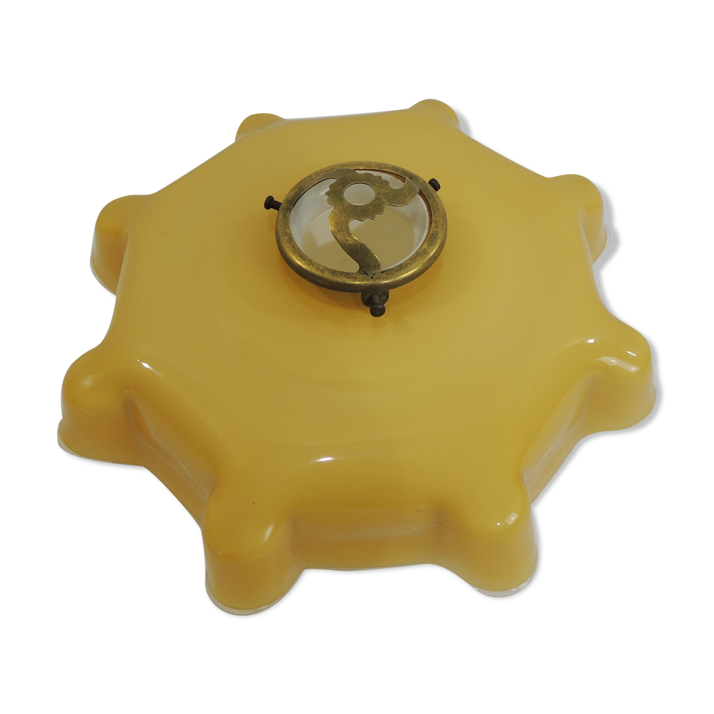 Suspension opaline vintage 1950