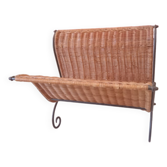 Wicker magazine rack