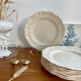 Off-white dinner plates from Sarreguemines