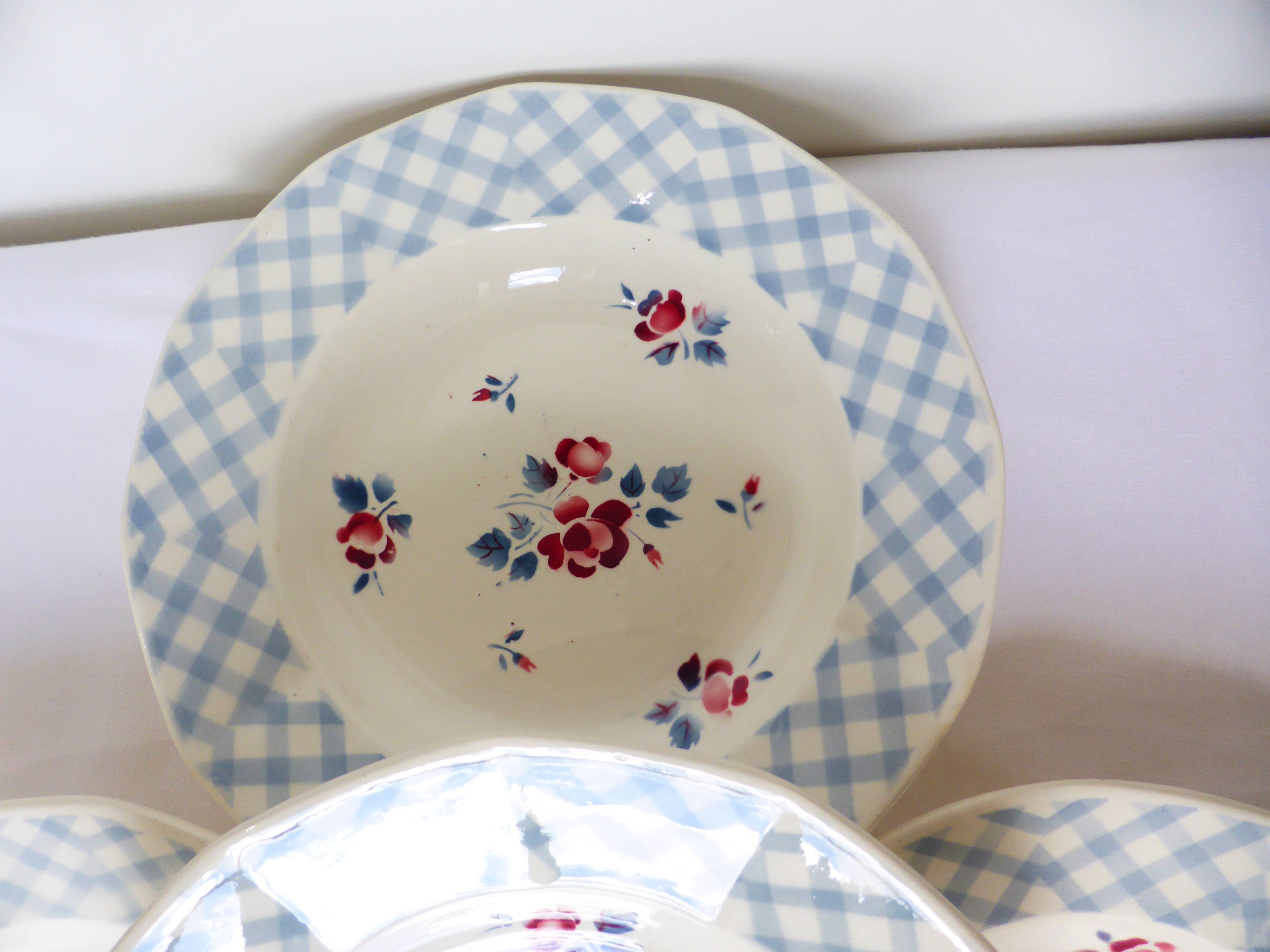 4 hollow plates of Digoin and Sarreguemines model Bastia 220629