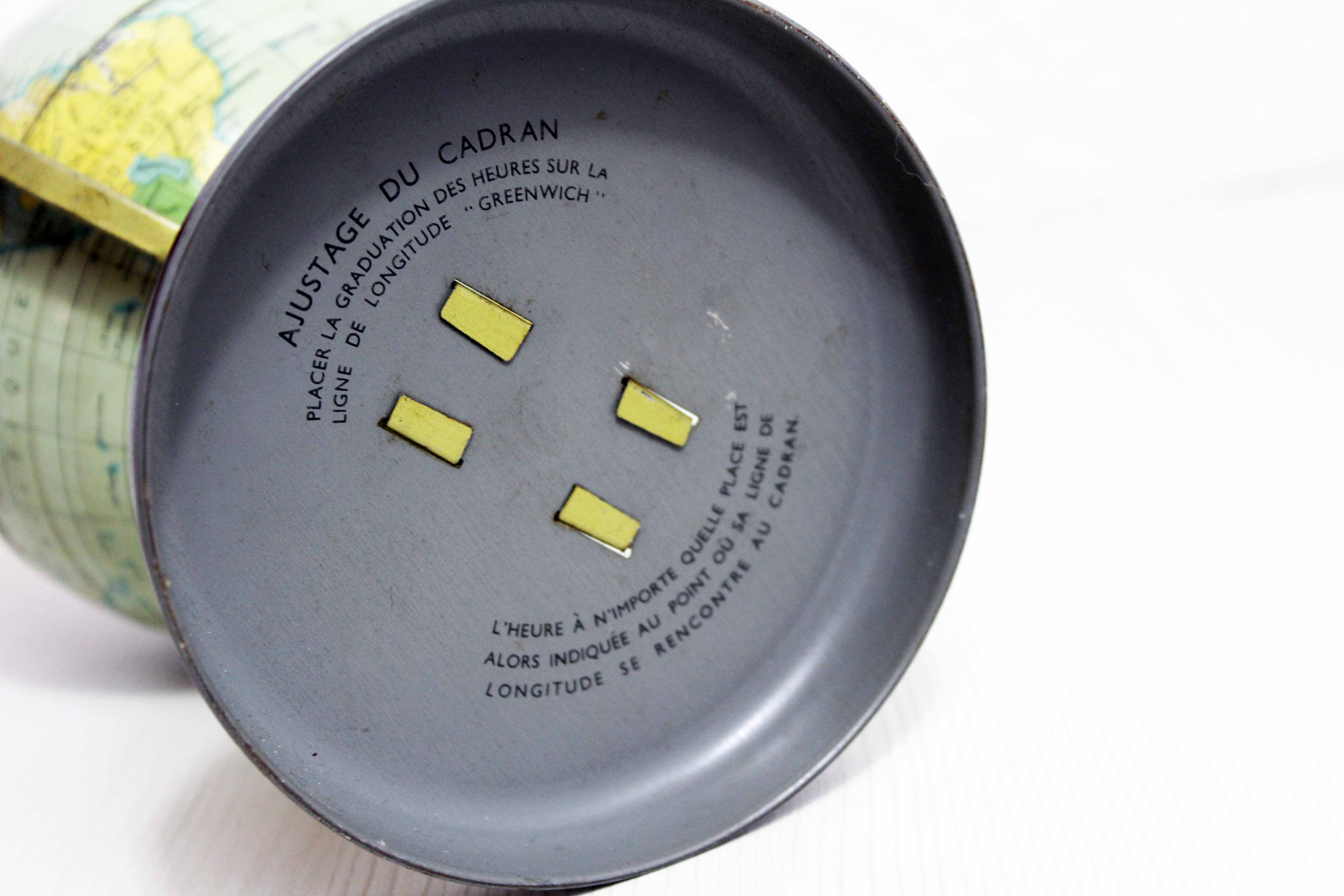 Vintage all-metal world map