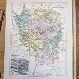 Map of Seine and Oise, printed in 1883.