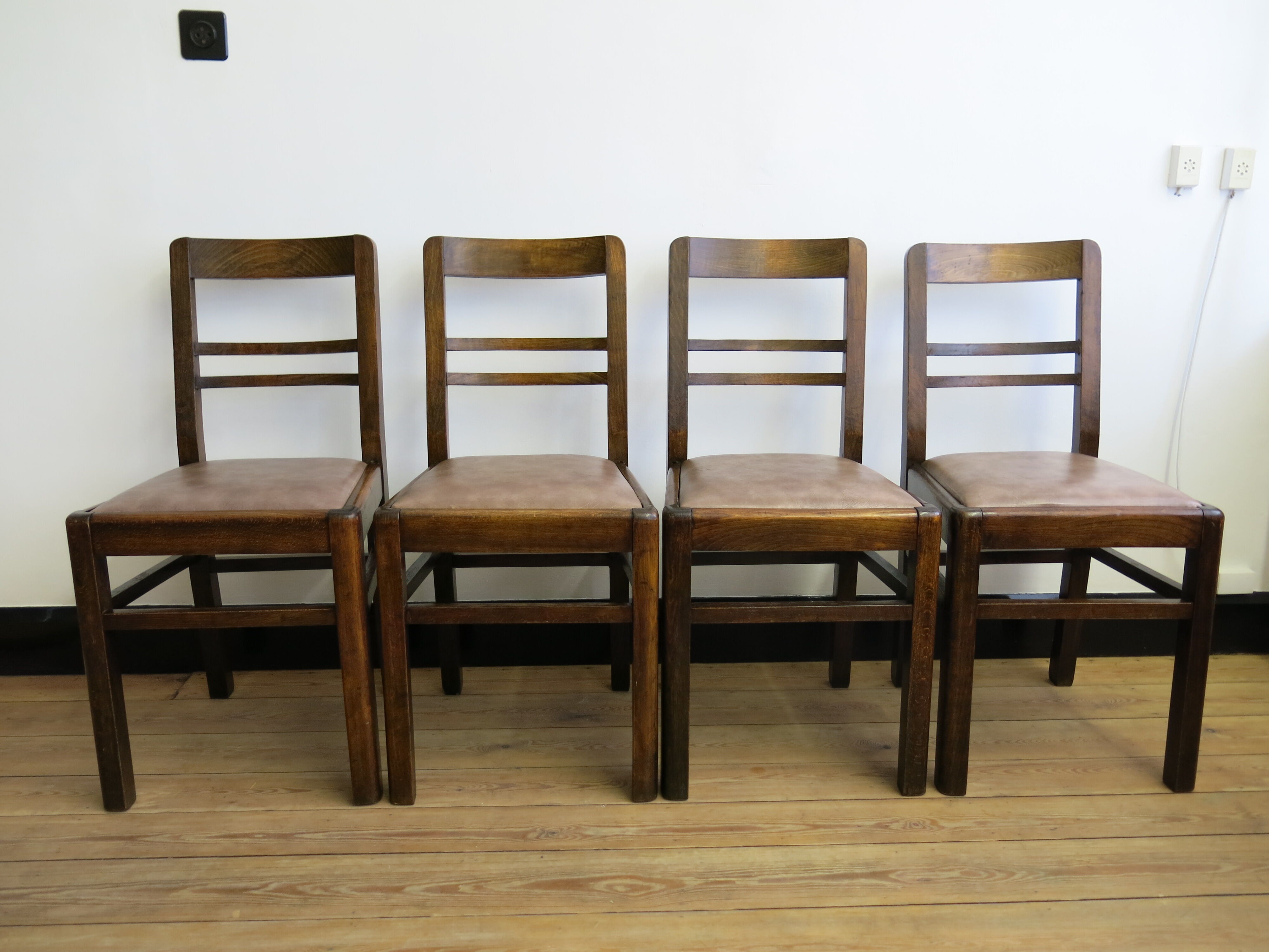 Set of four mid-century chairs
