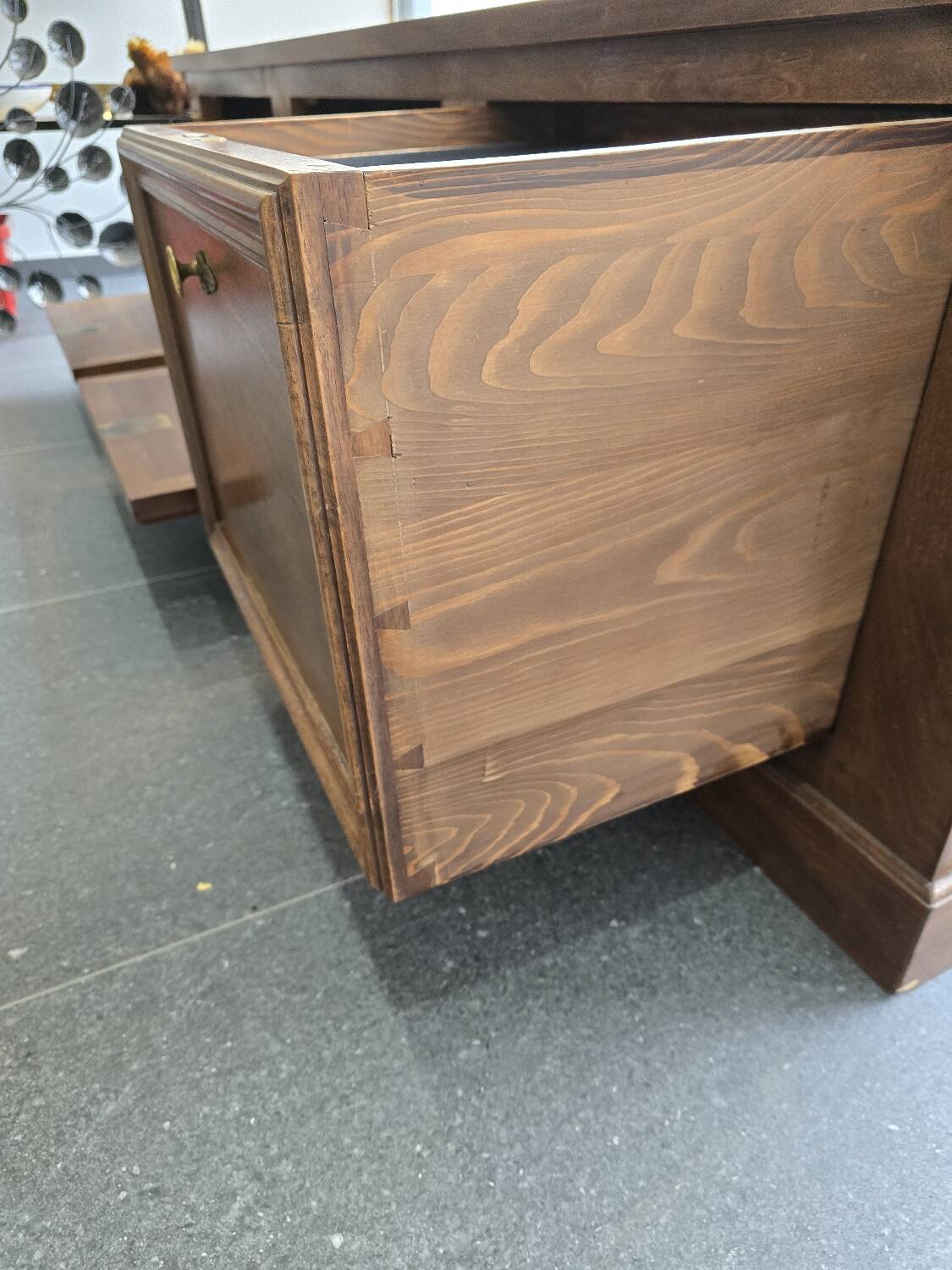 Large walnut cabinet for under the eaves