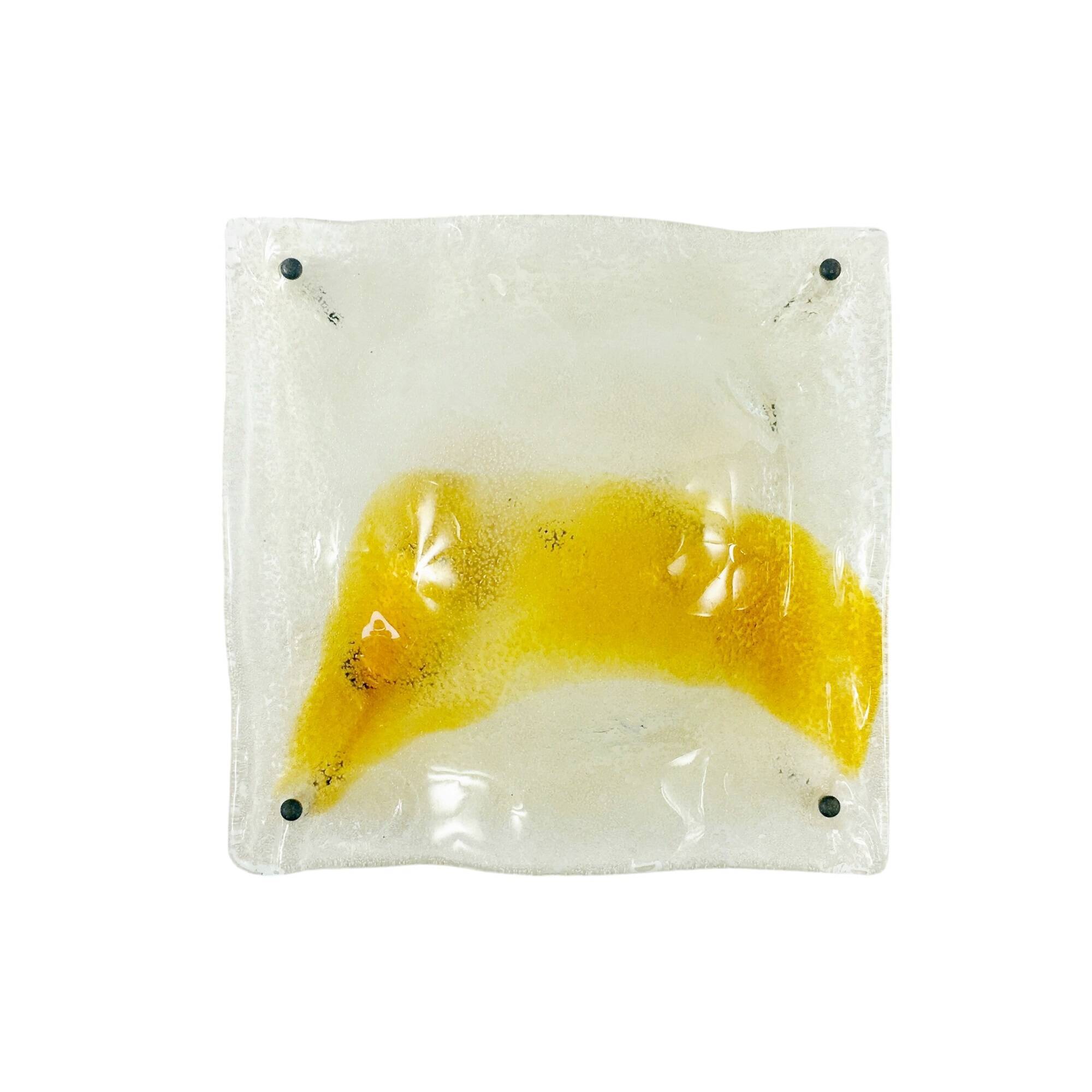 Murano Glass Flush Mount or Wall Light/Sconce by Toni Zuccheri for Mazzega, Italy, 1970s
