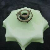 Opaline and uralin ceiling lamp