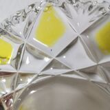 Bonbonnière, sucrier en verre transparent à facettes