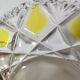 Candy dish, sugar bowl in transparent faceted glass