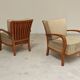 Pair of Krasna Jizba Art Deco solid wood armchairs