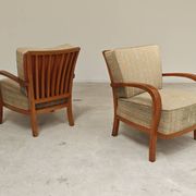 Paire de fauteuils Krasna Jizba Art déco bois massif