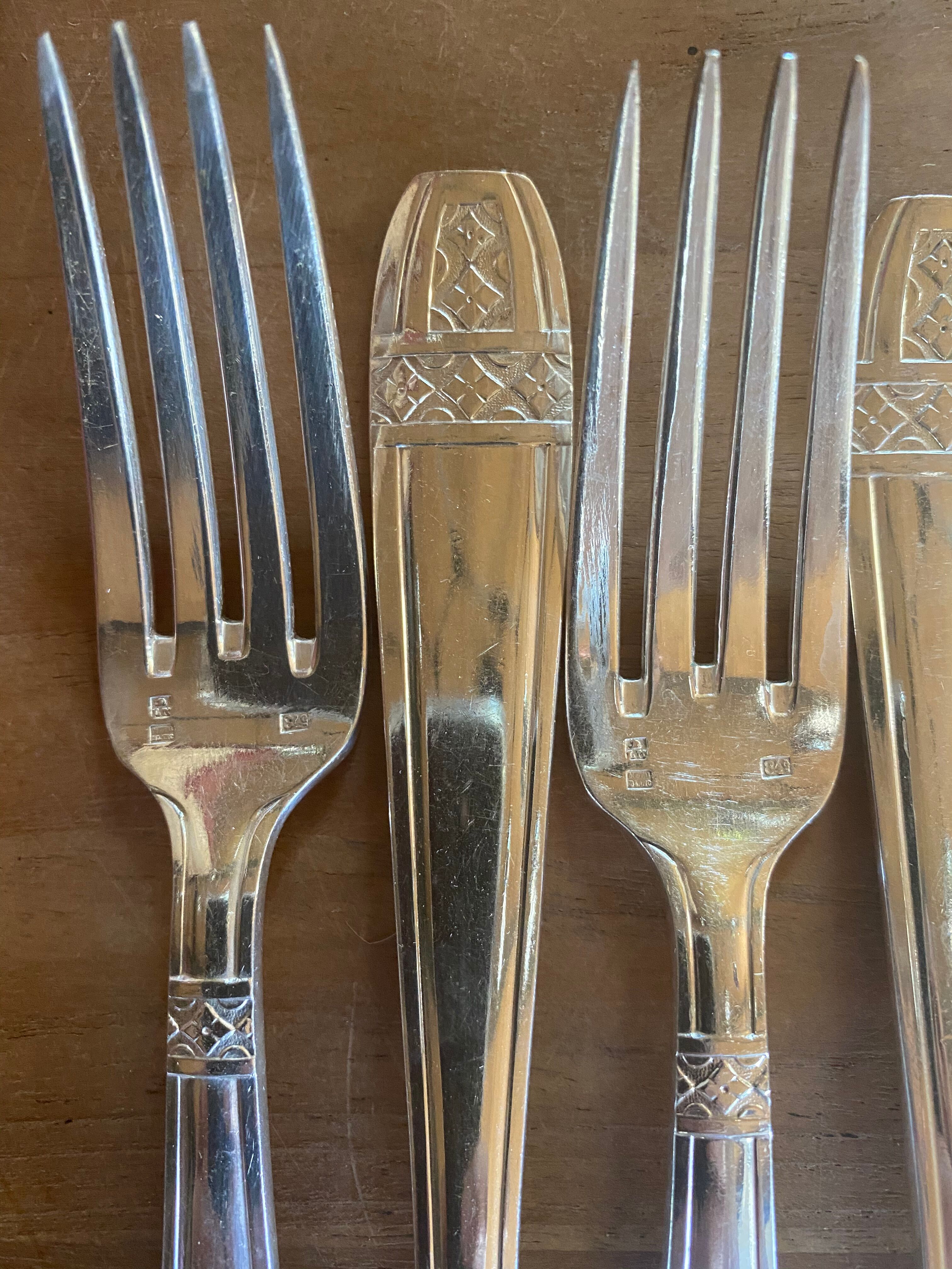 Art Deco cutlery housewife 12 people