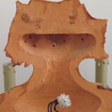 Rare Large Pair of French Terracotta Urn Fruit Basket Double Wall Lights