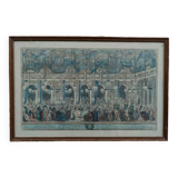 Ancienne gravure  bal des ifs Versailles encadrée