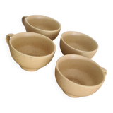 Tasses en grès marron