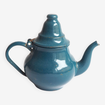 Enameled sheet metal teapot