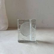 Solifleur block vase Heiner Düsterhaus Walther Glass 1970s