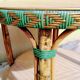 Rattan double tray table