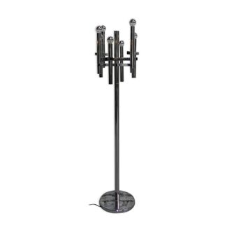 Standing chrome lamp uplight with 8 points of light