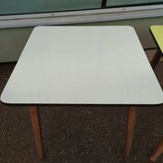 Lot of 3 Formica and Wood Bistro Tables - 1950 - 1960