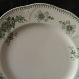 Set of 6 BOCH LA LOUVIERE earthenware dinner plates. Duchesse pattern.