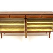 Scandinavian enfilade in teak, Möbelfabriken Linden, Horda, Sweden, 1960.