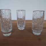 3 verres à shooter en verre bullé