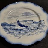 Sarreguemines earthenware plate with Marine decor late 19th century early 20th century