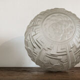 Molded glass globe, art deco