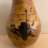 Vase en céramique émaillée tachiste, Poterie de la Colombe, 1970