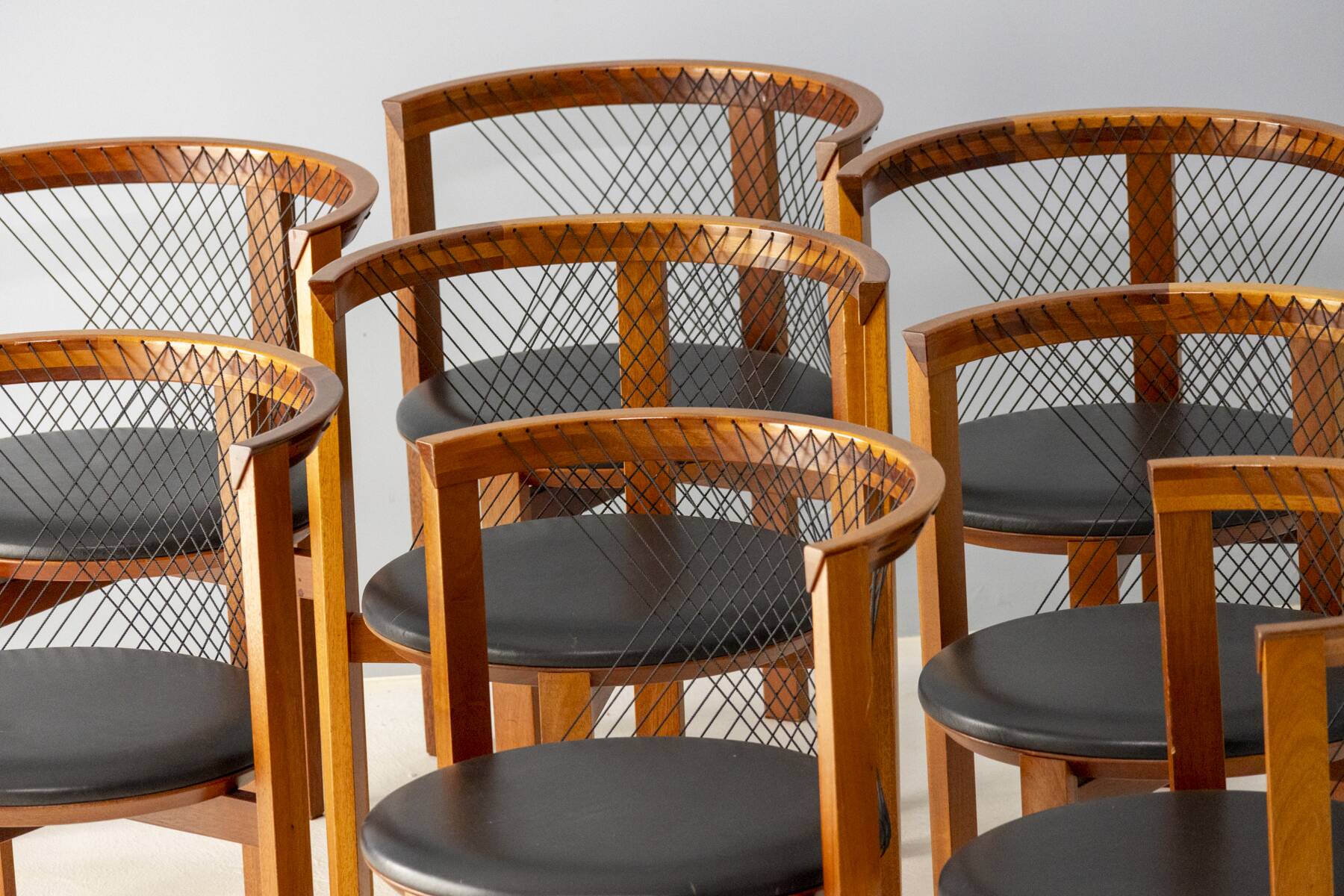 String chairs by Neils Jørgen Haugesen for Tranekaer, 1980s (set of 8)