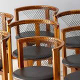 String chairs by Neils Jørgen Haugesen for Tranekaer, 1980s (set of 8)