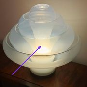 Replacement Glass and Lamp Base Lotus LT 305 by Carlo Nason